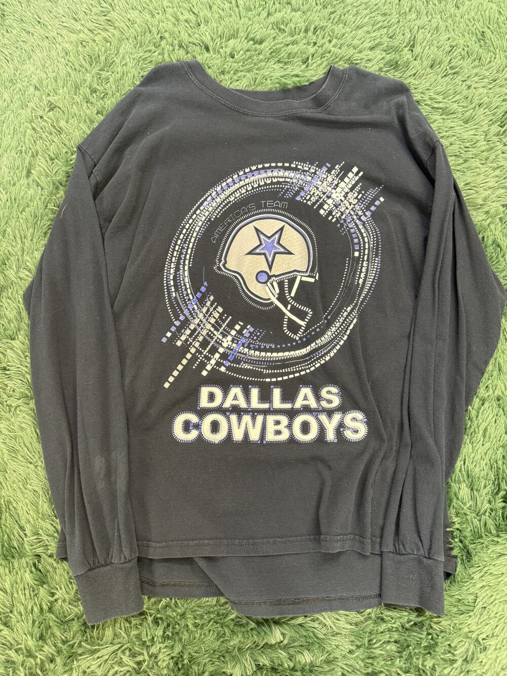 Dallas Cowboys Long Sleeve T-Shirt XL Black NFL Football Graphic Tee